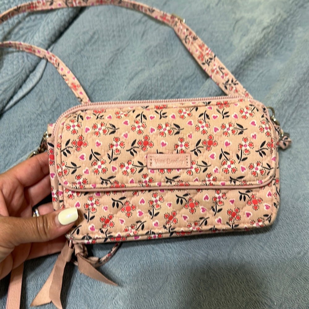 Vera Bradley RFID All in One Crossbody in Sweethearts and Flowers